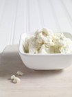 Ricotta cheese  in bowl — Stock Photo