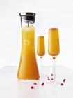 Christmas champagne cocktail — Stock Photo