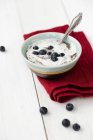 Vanilla yogurt with chia seeds — Stock Photo