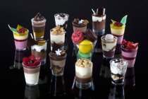 Sweet cream deserts — Stock Photo