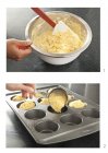 Preparazione muffin di mais — Foto stock