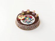 Gâteau décoré de clowns — Photo de stock