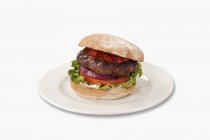Бифбургер со свежими овощами — стоковое фото