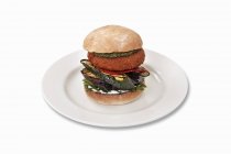 Goat cheese burger with grilled courgette — Stock Photo
