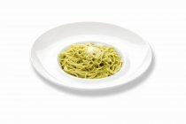 Spaghetti mit Pesto — Stockfoto