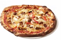 Queijo halloumi e pizza de pimenta — Fotografia de Stock
