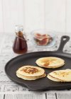 American pancakes in a pan — Stock Photo