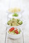 Various toppings in bowls — Stock Photo