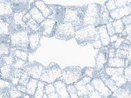 Cubos de gelo criando uma moldura — Fotografia de Stock