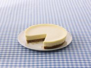 Gâteau au fromage de New York sur assiette — Photo de stock