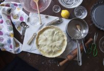 Tarte aux myrtilles non cuite — Photo de stock