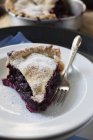 Slice of blueberry pie — Stock Photo