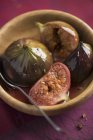 Poached figs with Szechuan pepper — Stock Photo