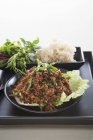 Грибной салат с рисом — стоковое фото