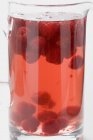 Raspberry punch in jug — Stock Photo