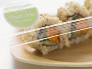 Vegetarian sushi rolls — Stock Photo