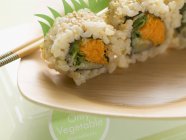 Vegetarian sushi rolls — Stock Photo