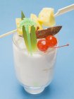 Pia Colada with pineapple skewer — Stock Photo