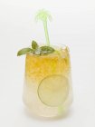 Mojito cocktail with lime and mint — Stock Photo