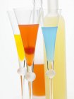Different cocktails in elegant glasses — Stock Photo