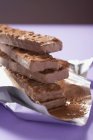 Вафельних виробів з покриттям шоколад горіх — стокове фото
