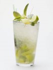 Mojito with lime and mint — Stock Photo