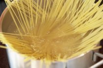 Паста-спагетти в кастрюле — стоковое фото