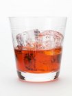 Closeup view of Manhattan cocktail with ice cubes — Stock Photo