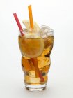 Rum drink with ice cubes — Stock Photo