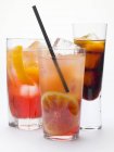 Campari Soda and Campari Orange — Stock Photo