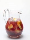 Sangria in a glass jug — Stock Photo