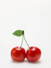 Pair of marzipan cherries — Stock Photo