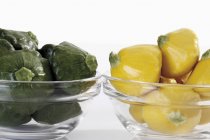 Green and yellow patty pan squash — Stock Photo