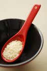 Spoonful of basmati rice — Stock Photo