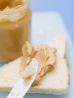 Peanut butter on bread — Stock Photo