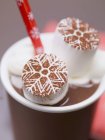 Cioccolata calda con marshmallow — Foto stock