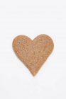 Gingerbread heart  on white — Stock Photo