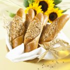 Several grain baguettes — Stock Photo