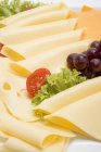 Piatto di formaggio con uva — Foto stock