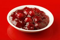 Cranberry compote in bowl — Stock Photo