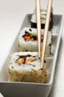 Drei verschiedene Arten von Sushi — Stockfoto