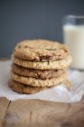 Peanut butter and oatmeal cookies — Stock Photo