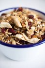 Museli of rolled oats and dried cranberries — Stock Photo