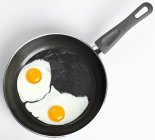Huevos fritos en sartén - foto de stock