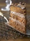 Slice of chocolate torte — Stock Photo