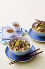 Chicken chow mein dish — Stock Photo