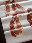 Slices of Spanish Pata Negra Ham — Stock Photo