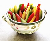 Colorful sliced Bell Pepper — Stock Photo