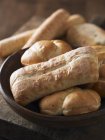 Fresh baked Ciabattas and barm rolls — Stock Photo