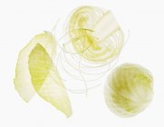 Partly sliced white cabbage — Stock Photo